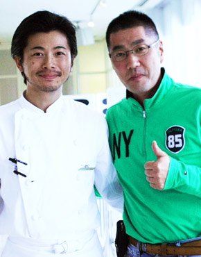 宮島達男氏と田口シェフ